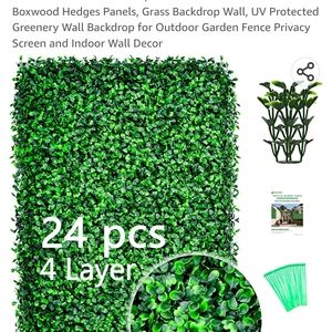 A box of artificial leaves that can be used for wall decor